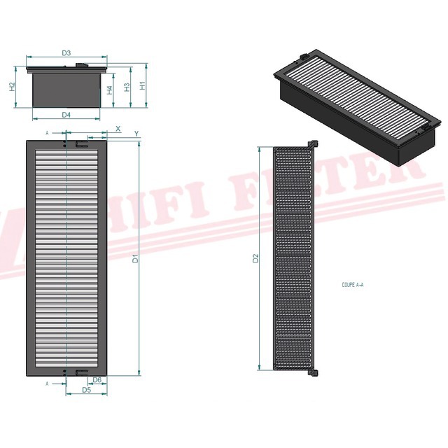 Filtre Habitacle SC 70116 Hifi Filter référence fournisseur HIFSC70116